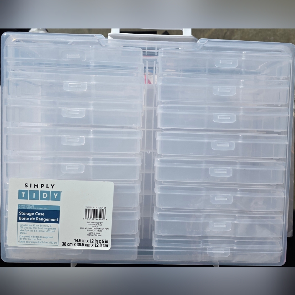 Simply Tidy Clear Plastic Storage Case - Transparent